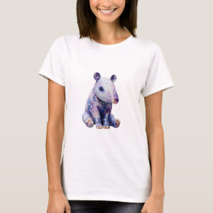 Purple Galaxy Tapestry Baby Tapir Women T-Shirt