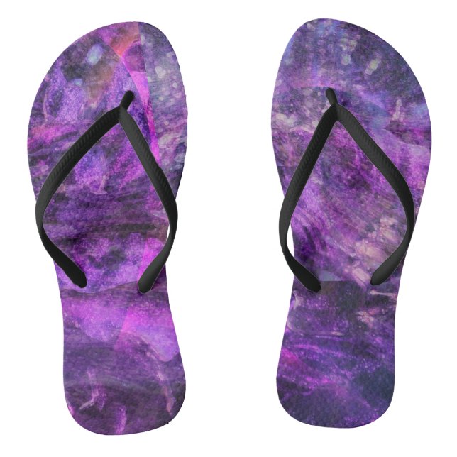 Purple Galaxy Thongs (Footbed)
