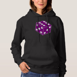 Purple Gaming Dice Halloween Costume Cool Fun Roll Hoodie