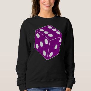 Purple Gaming Dice Halloween Costume Cool Fun Roll Sweatshirt