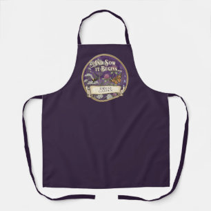 Purple Garden Apron - Custom Pollinator Design