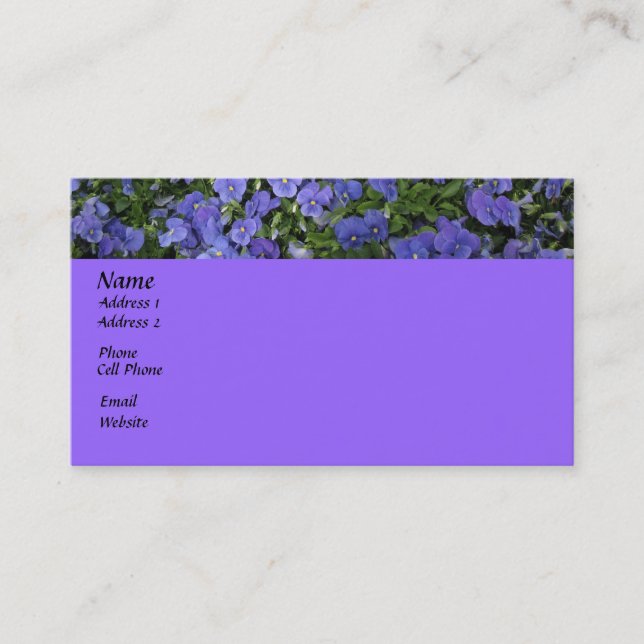 Purple Garden Business Card (Front)