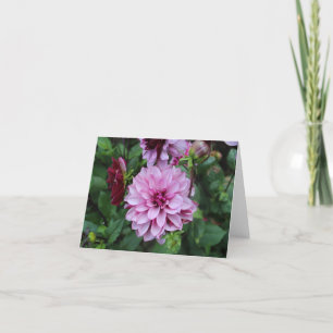 Purple Garden Dahlia Holiday Card