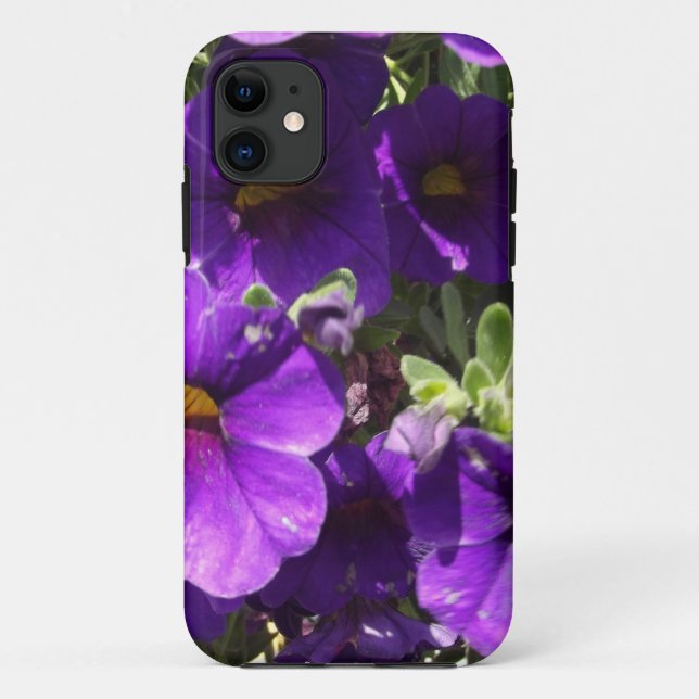 Purple Garden Flowers Case-Mate iPhone Case (Back)