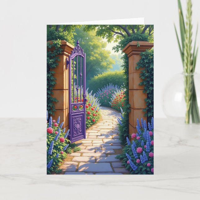 Purple Gate Birthday Card (Front)