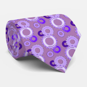 Purple Gears on Lavender  Tie