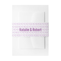 Purple Geek Chic Binary Code Belly Bands