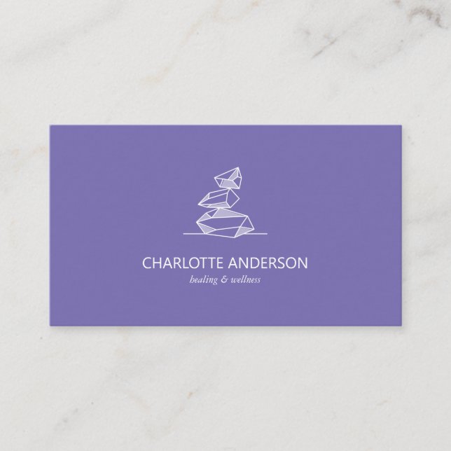 Purple Gem Crystal Business Card (Front)