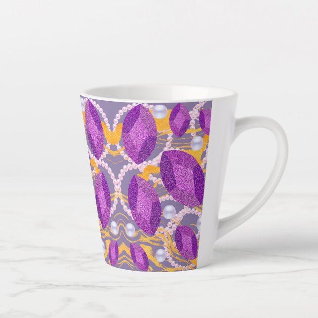 PURPLE GEMS LATTE MUG (Right)