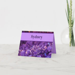 Purple Gems Thank You Note Card