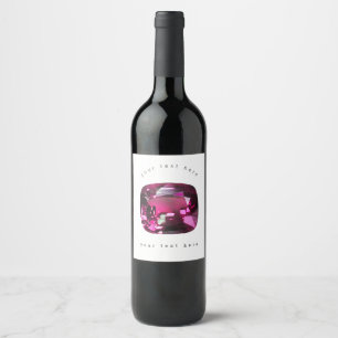 Purple Gemstone Wine Label