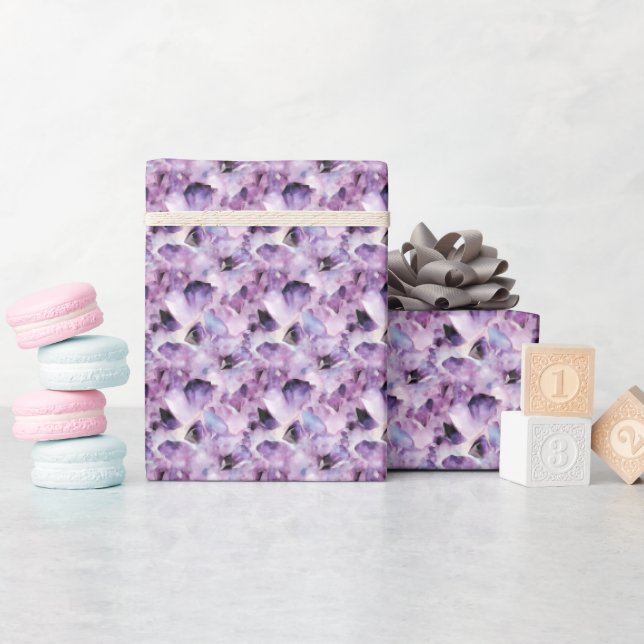 Purple Gemstone Wrapping Paper (Baby Shower)