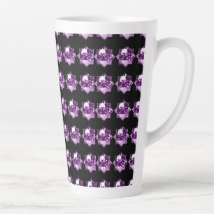purple gemstones  latte mug