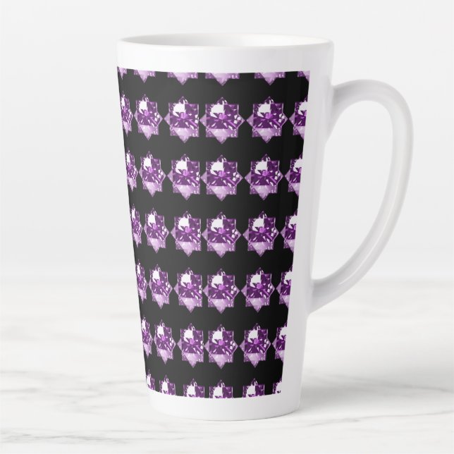 purple gemstones  latte mug (Right)
