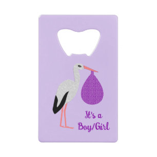 Purple gender neutral Baby Stork Gender Reveal