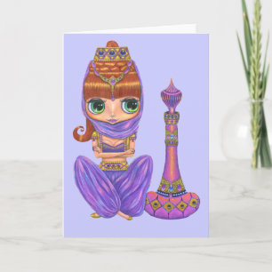 Purple Genie Doll Card