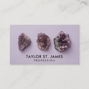 Purple Geode Crystal Modern  Business Card