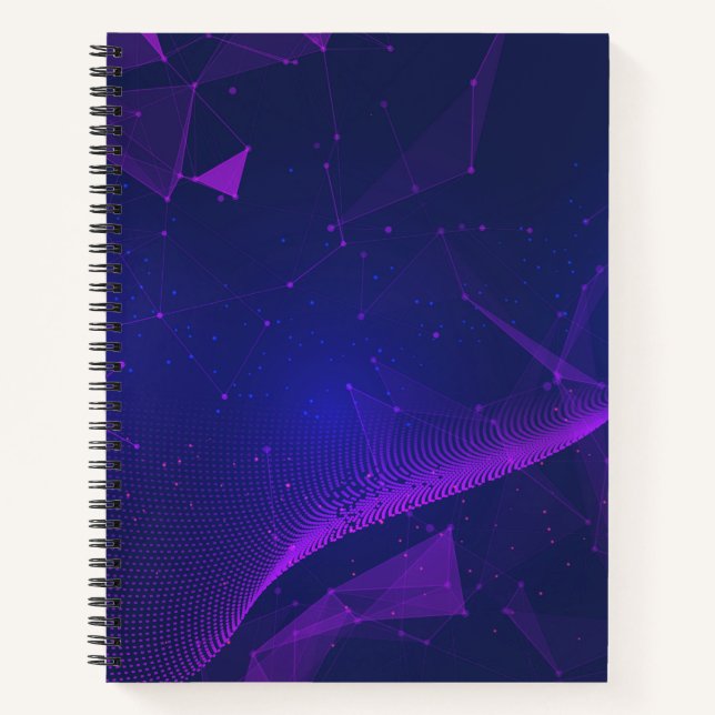 Purple Geometric Bullet Journal / Lined Notebook (Front)