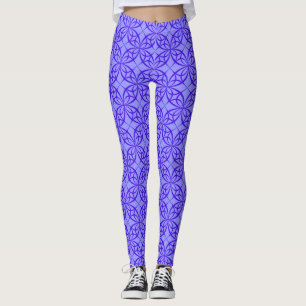 Purple geometric circles leggings