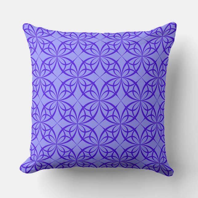 Purple geometric circles pillow (Front)