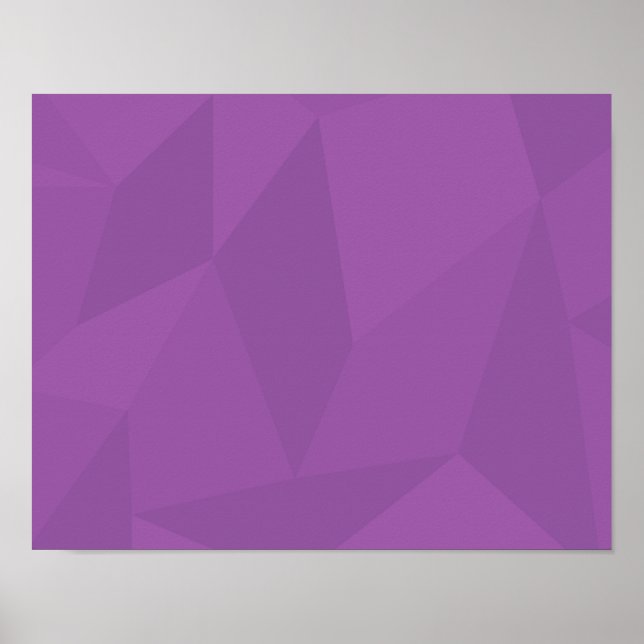 Purple, geometric, cool, trendy, modern simple art poster (Front)
