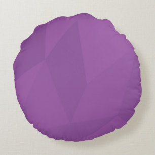 Purple, geometric, cool, trendy, modern simple art round cushion