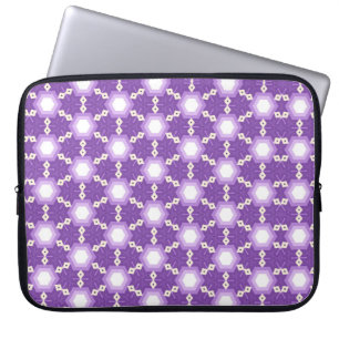 Purple geometric design laptop bag