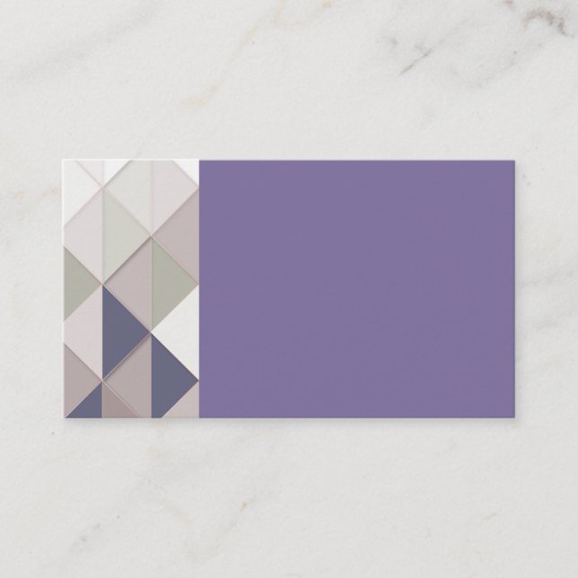Purple Geometric Diamond Business Cards (Front)