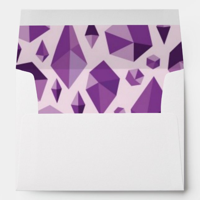Purple geometric jewel shapes envelope (Back (Bottom))