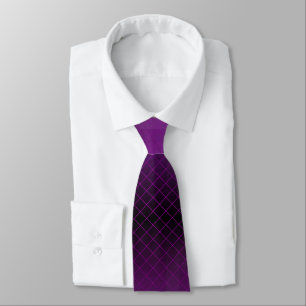 Purple Geometric Ombre Fade Personalized Tie