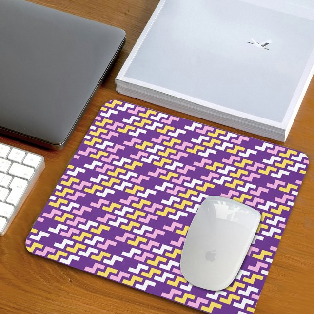Purple Geometric Pattern Mouse Pad (Creator Uploaded)