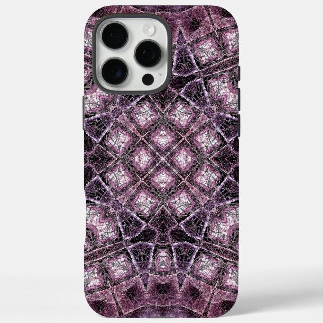 Purple Geometric Pattern with Intricate Symmetry Case-Mate iPhone Case (Back)