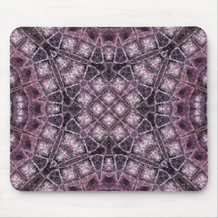 Purple Geometric Pattern with Intricate Symmetry Mouse Pad