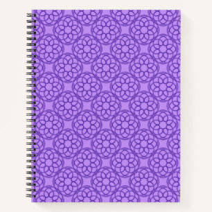 Purple Geometric Seamless Pattern Notebook
