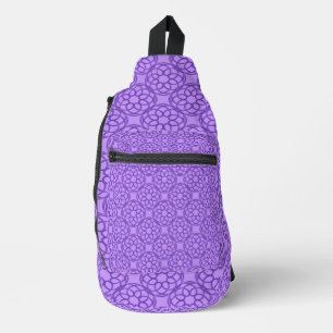 Purple Geometric Seamless Pattern Sling Bag