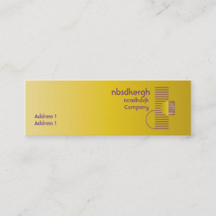 Purple Geometric - Skinny Mini Business Card