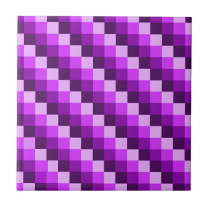 Purple Geometric Square Mosaic Pattern Tile