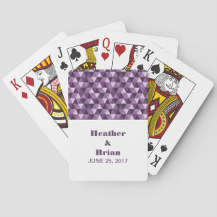 Purple Geometric Triangles Playing Cards