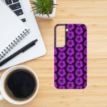 Purple Geranium Floral Pattern on Black Samsung Galaxy Case<br><div class="desc">Protect your Samsung Galaxy S22 phone with this trendy phone case that features the photo image of a purple Cranesbill Geranium flower on a black background and printed in a repeating pattern. A fun, floral design! Select your phone style. NOTE: You may need to edit and adjust image as necessary...</div>