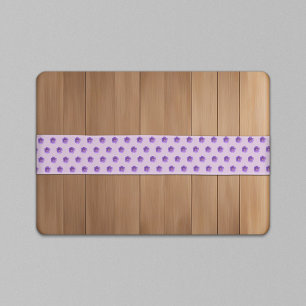 Purple Geranium Flower Seamless Pattern on Long Table Runner