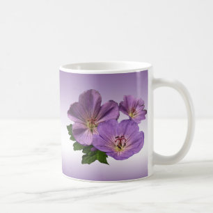 Purple Geranium Flowers Coffee Mug