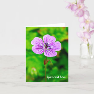 Purple Geranium Greeting Card
