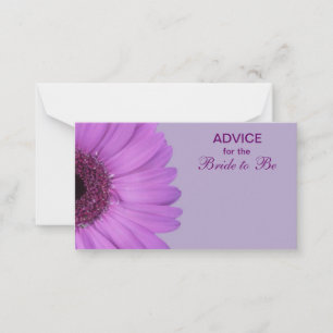 Purple Gerber Daisy Advice for the Bride Card