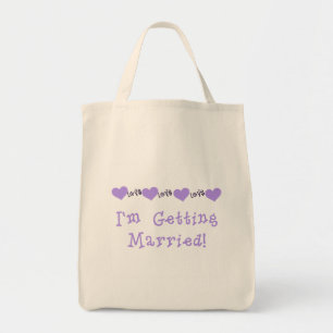 Purple Getting Married Tshirts and Gifts Tote Bag