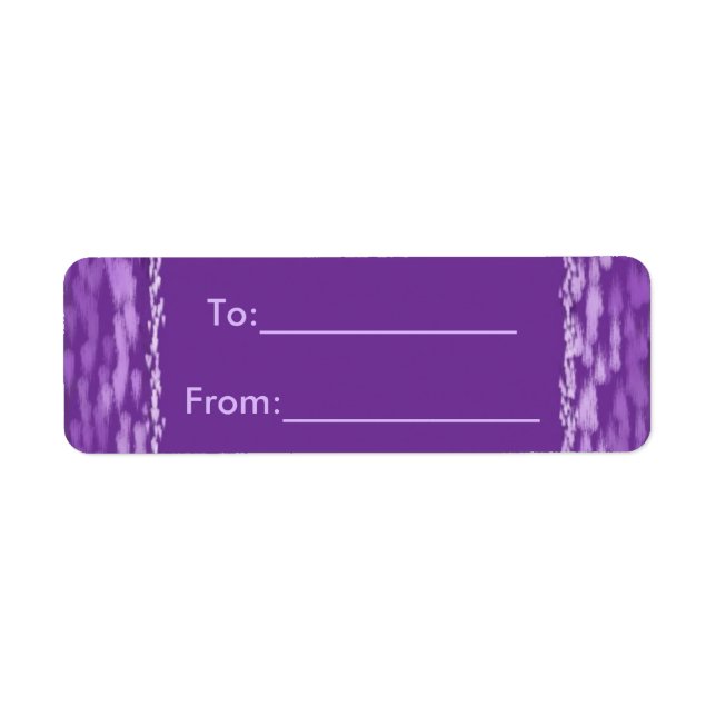 Purple Gift Label Return Address Label (Front)