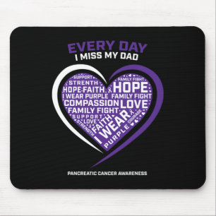 Purple Gifts In Memory Of My Dad Pancreatic Cancer Mouse Pad