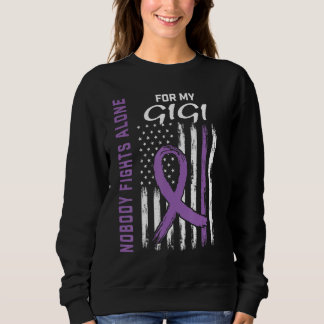 Purple Gigi Lupus Awareness USA Flag Products Clot Sweatshirt