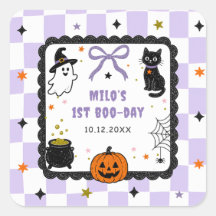 Purple Gingham Halloween Birthday Party