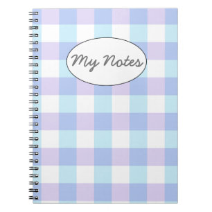 Purple Gingham Notebook