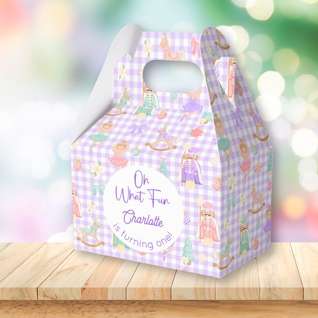 Purple Gingham Nutcracker Favor Box (Creator Uploaded)